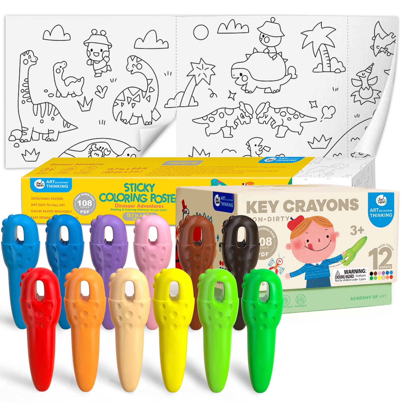 Jar MeloKey Crayons + Coloring Poster