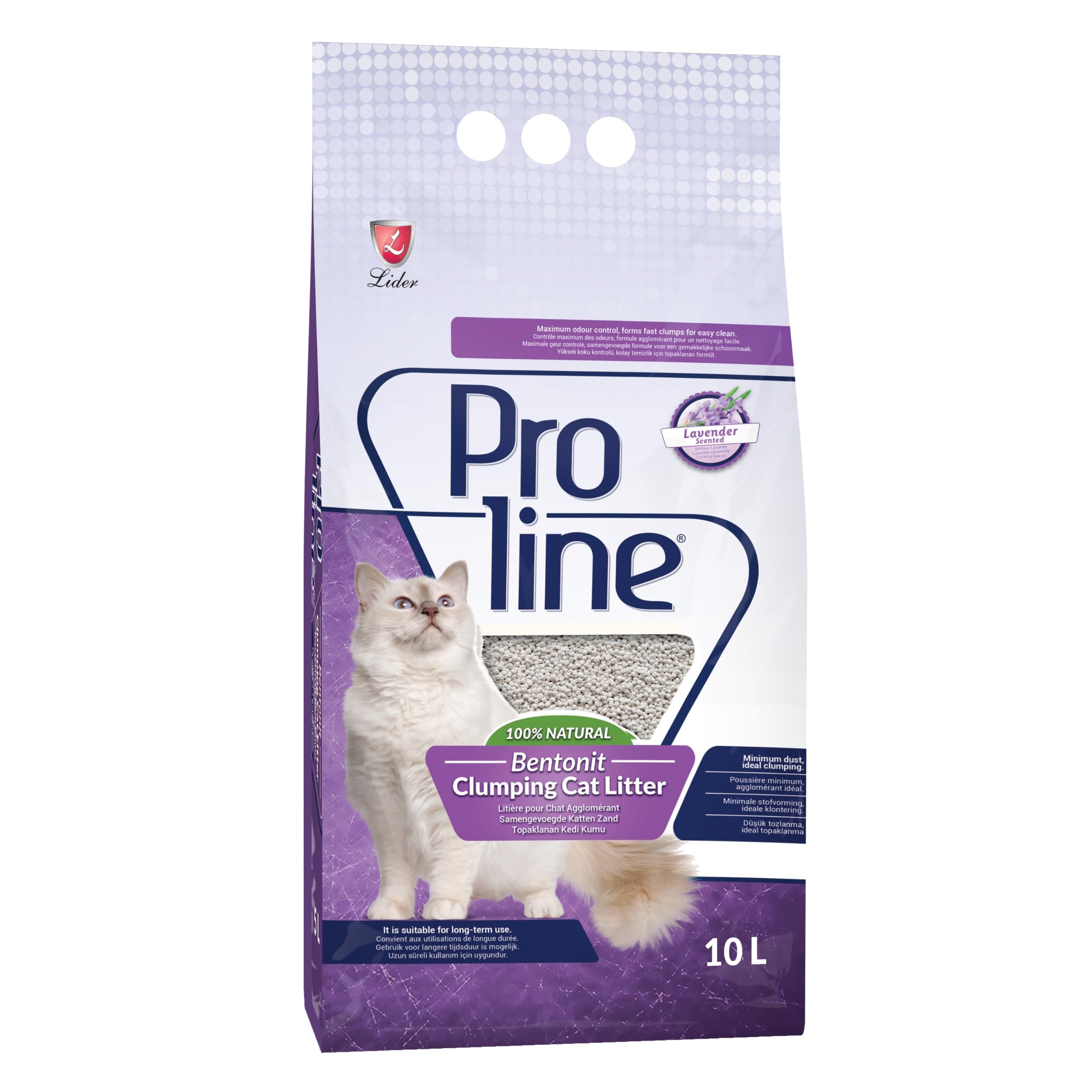Proline Doğal Topaklanan İnce Taneli Lavanta Kokulu Kedi Kumu 10 Lt