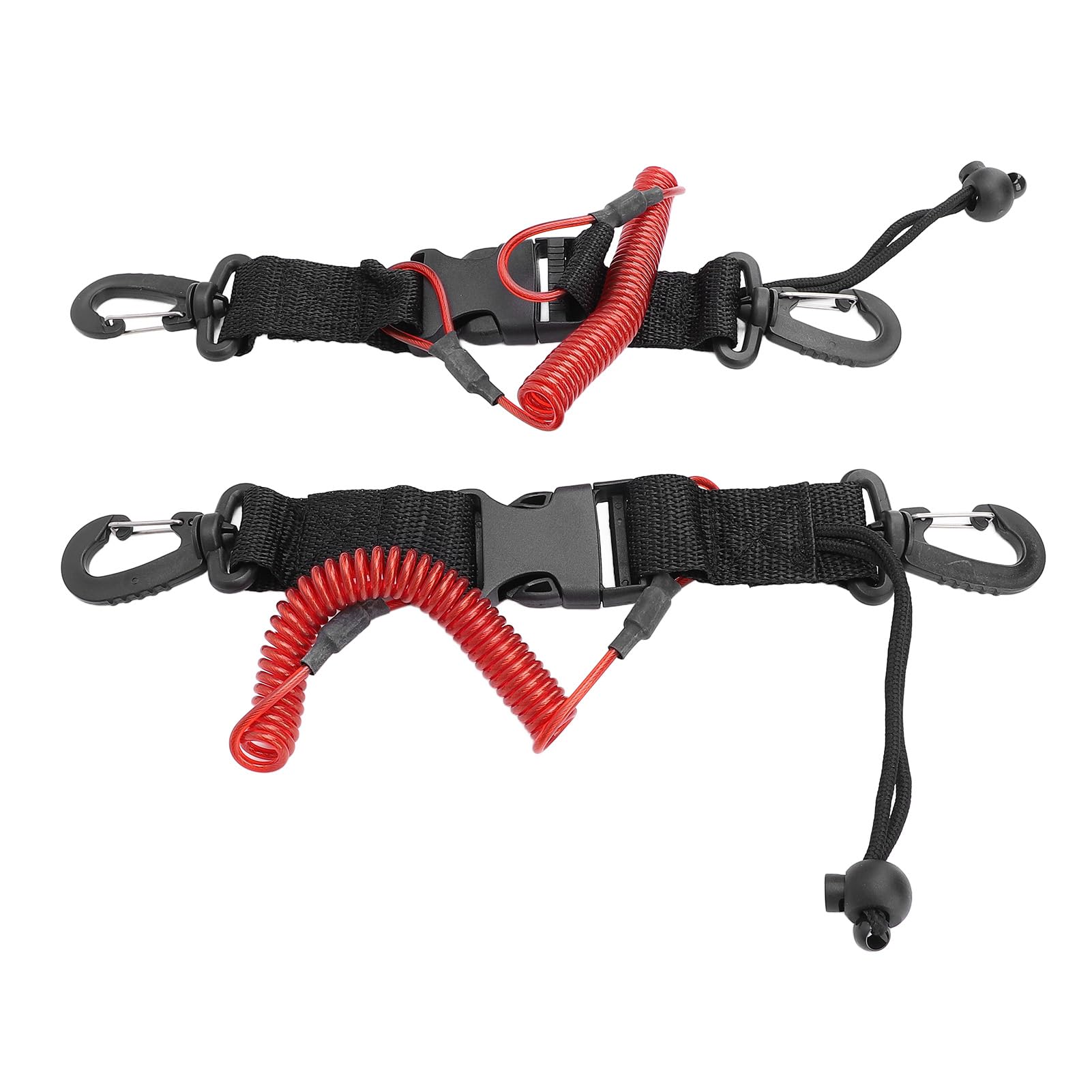 Stainless Steel Spring Coiled Quick Release Buckle Camera, Scuba Diving Coil Lanyard for Diving Underwater Photography Fishing Mountaineering Camping ClipsDiving & Snorkeling