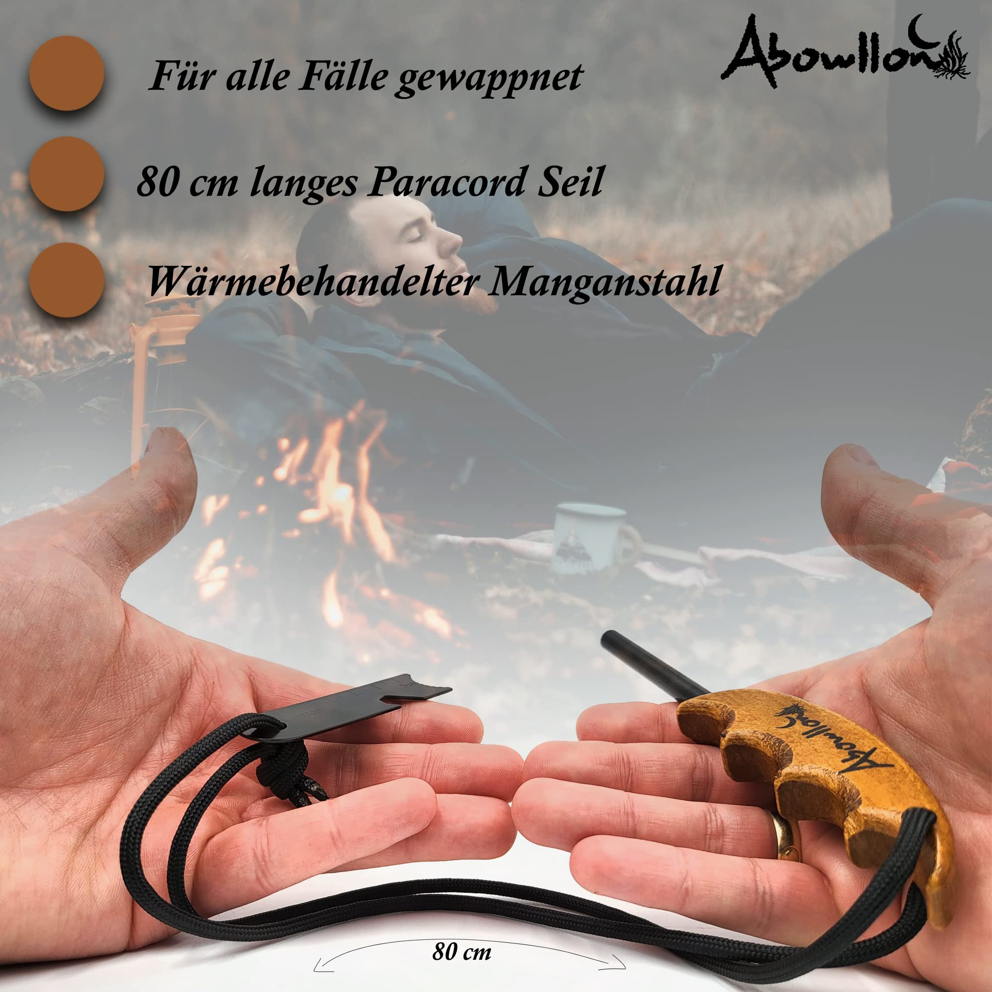 Krzesiwo outdoorowe z krzesiwem do krzesiwa, zestaw krzesiwa | zapalniczka outdoorowa | podpałka survivalowa z uchwytem | krzesiwo magnezowe krzesiwo survivalowe
