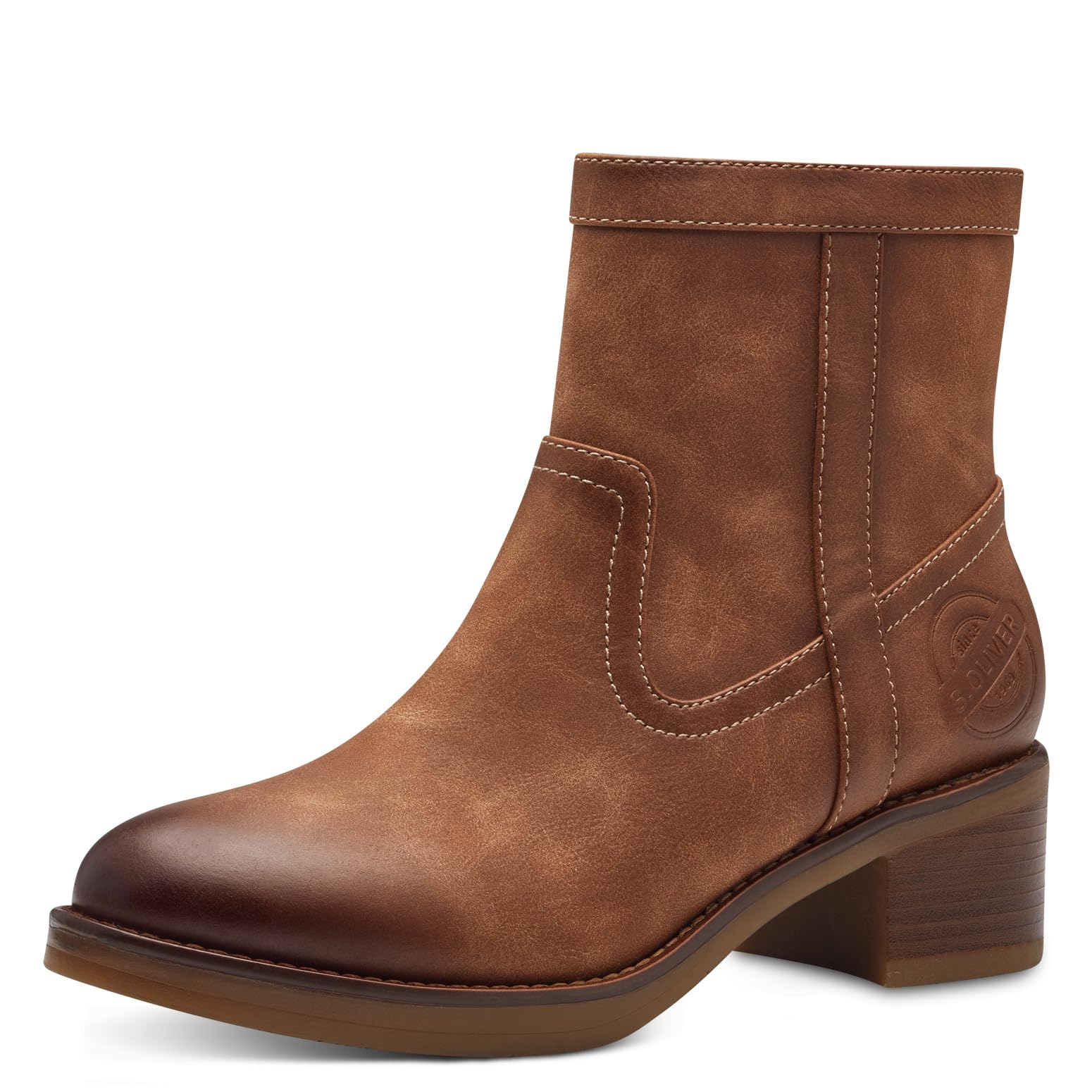 s.Oliver Women's Elegant Vegan Ankle Boots with Heel