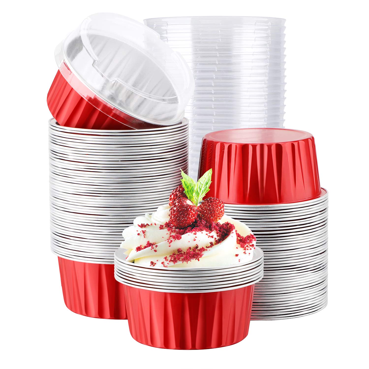 Moldes de postre desechables Eusoar para mesas de dulces en fiestas y celebraciones