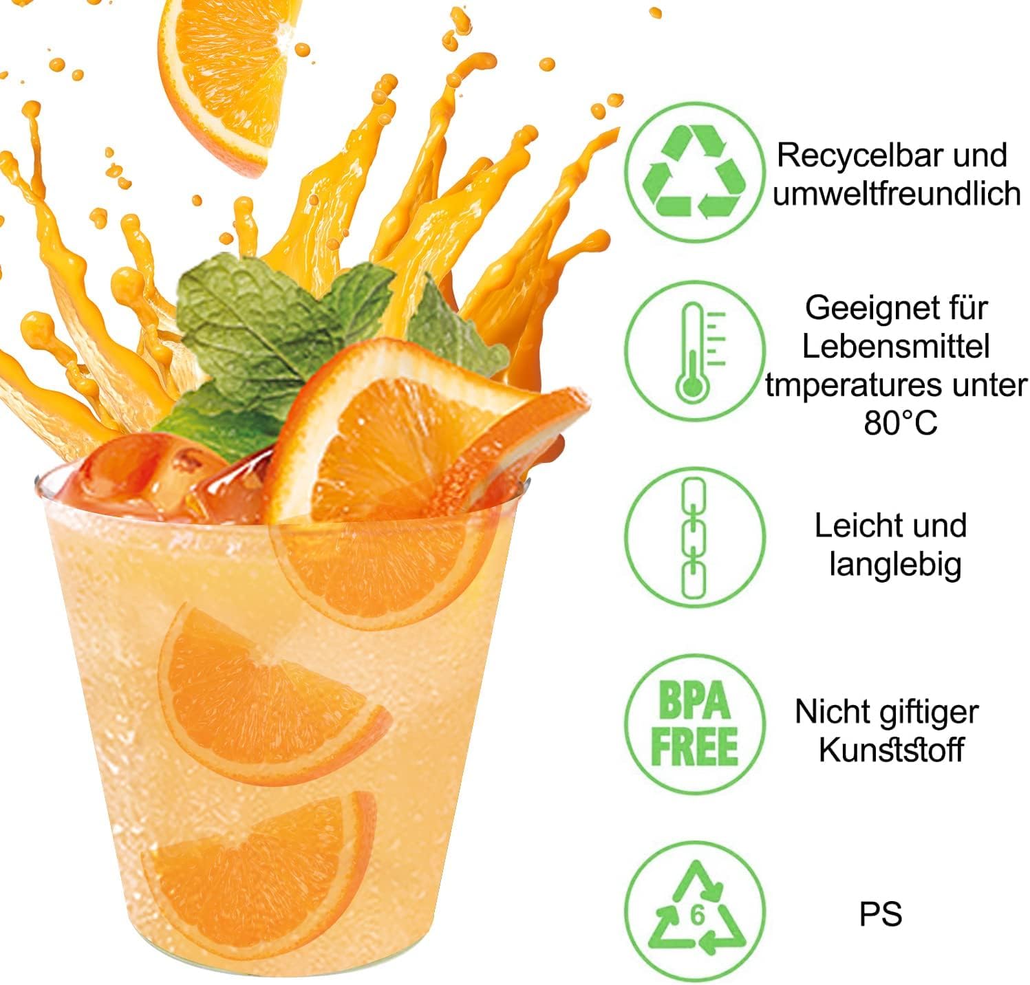 100 sztuk plastikowych kieliszków do wódki, 3 cl/30 ml, plastikowe kubki, kieliszki do wódki z tworzywa sztucznego, wielokrotnego użytku, na imprezy, Boże Narodzenie