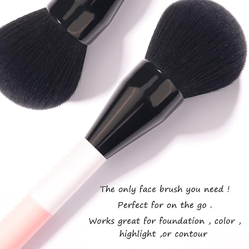 Miniatura 2 de Brochas de maquillaje Daubigny 4 en 1 para polvo, brocha de maquillaje Kabuki duradera para sombra de ojos, cepillo corrector perfecto para mezclar