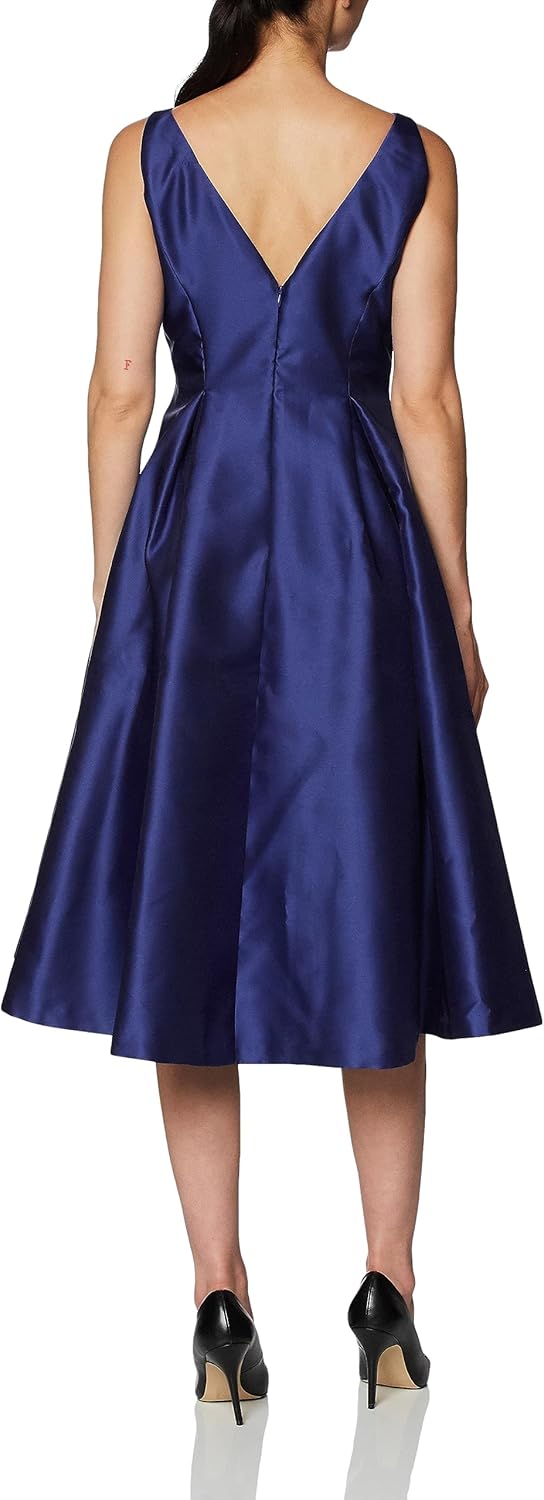 Adrianna Papell Women's Sleeveless Tea Length Dress, Neptune, 10 - Image 2