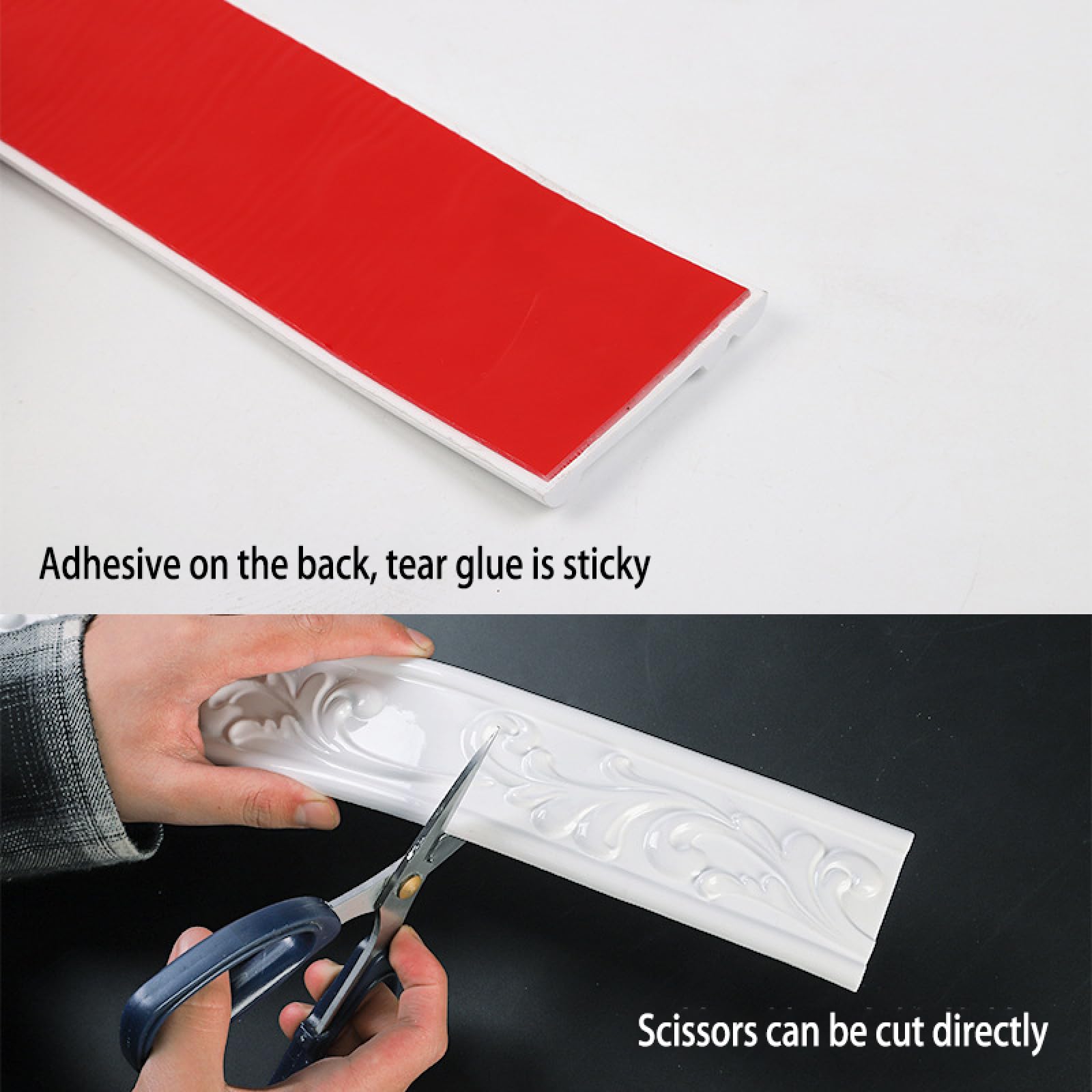 Frises Papier Peint 10-bleu clair 2 x 500 cm Moulure Murale Autocollant Murals Adhesif Murale Plinthe Adhesive PVC