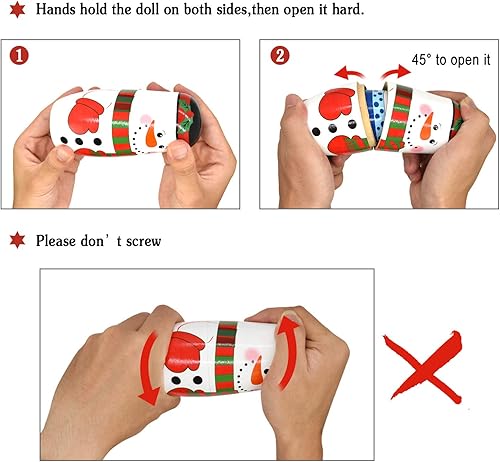 Miniatura 50 de HYCLES Muñecos de anidación ruso Matryoshka de madera apilables para niños, juguetes hechos a mano para niños, decoración de cumpleaños de Navidad