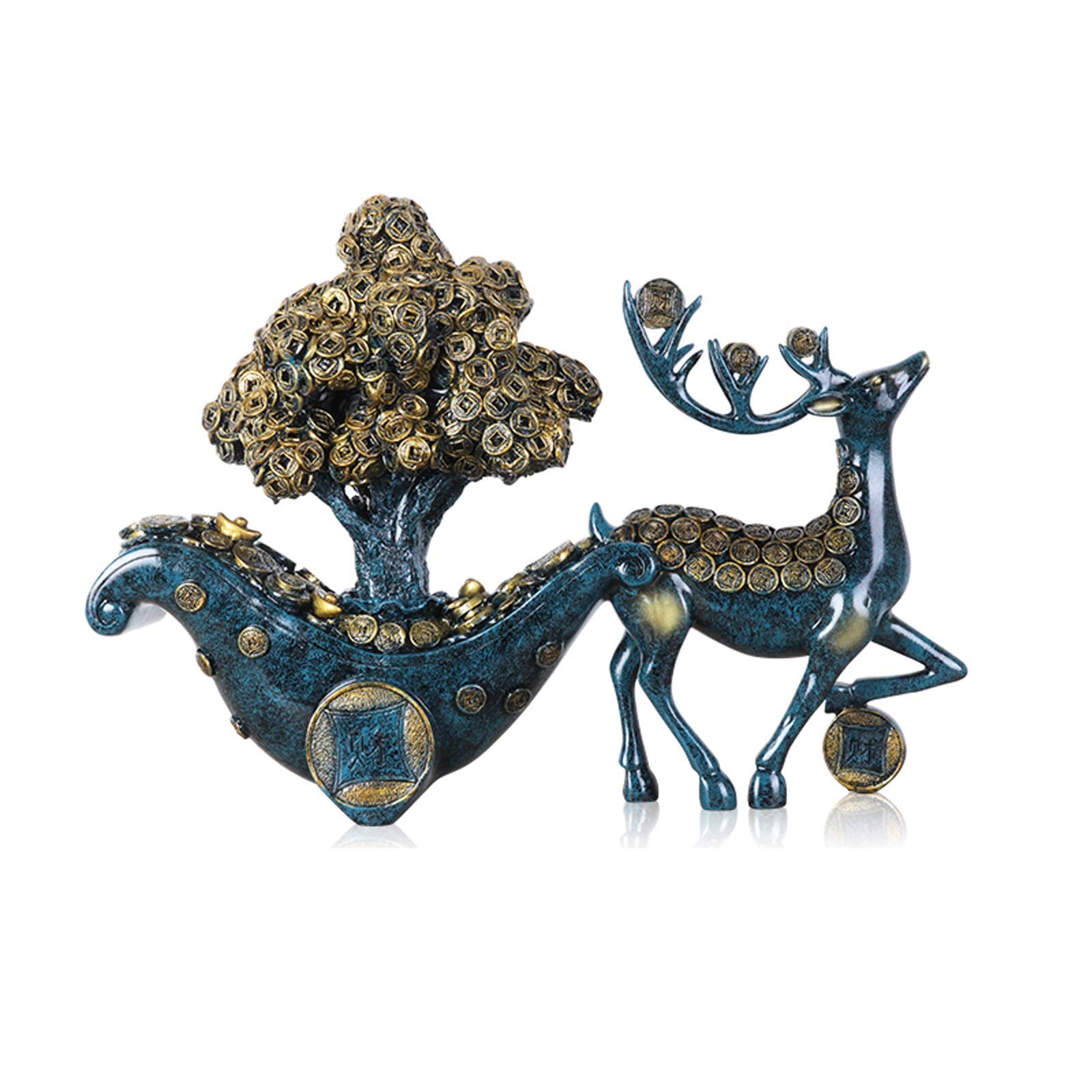 Cadeau de mariage cerf Feng Shui figurine créative maison