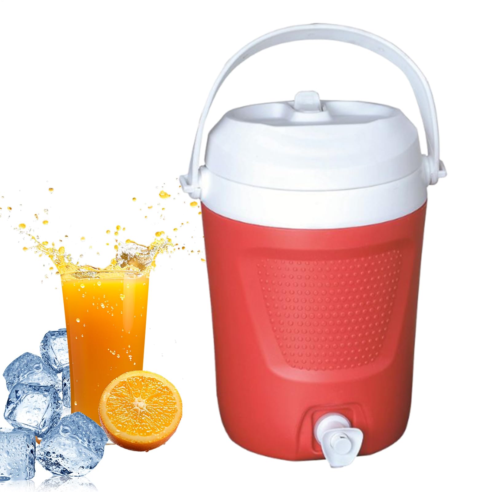 Insulated Beverage Dozownik przenośny, 20 x 20 x 30 cm, pojemnik na wodę 4 | l z wylewką, na wspinaczkę, wyprawy wędkarskie, wędrówki piesze, gorące zimne napoje na kemping