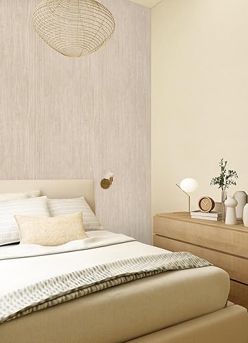 Miniatura 3 de RoomMates RMK12671PL - Papel tapiz de madera de cerezo cálido para despegar y pegar