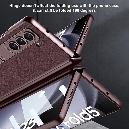 Miniatura 6 de DOOTOO - Funda para Samsung Galaxy Z Fold 5, protección magnética de bisagra, soporte de policarbonato duro con protector de pantalla, cuerpo