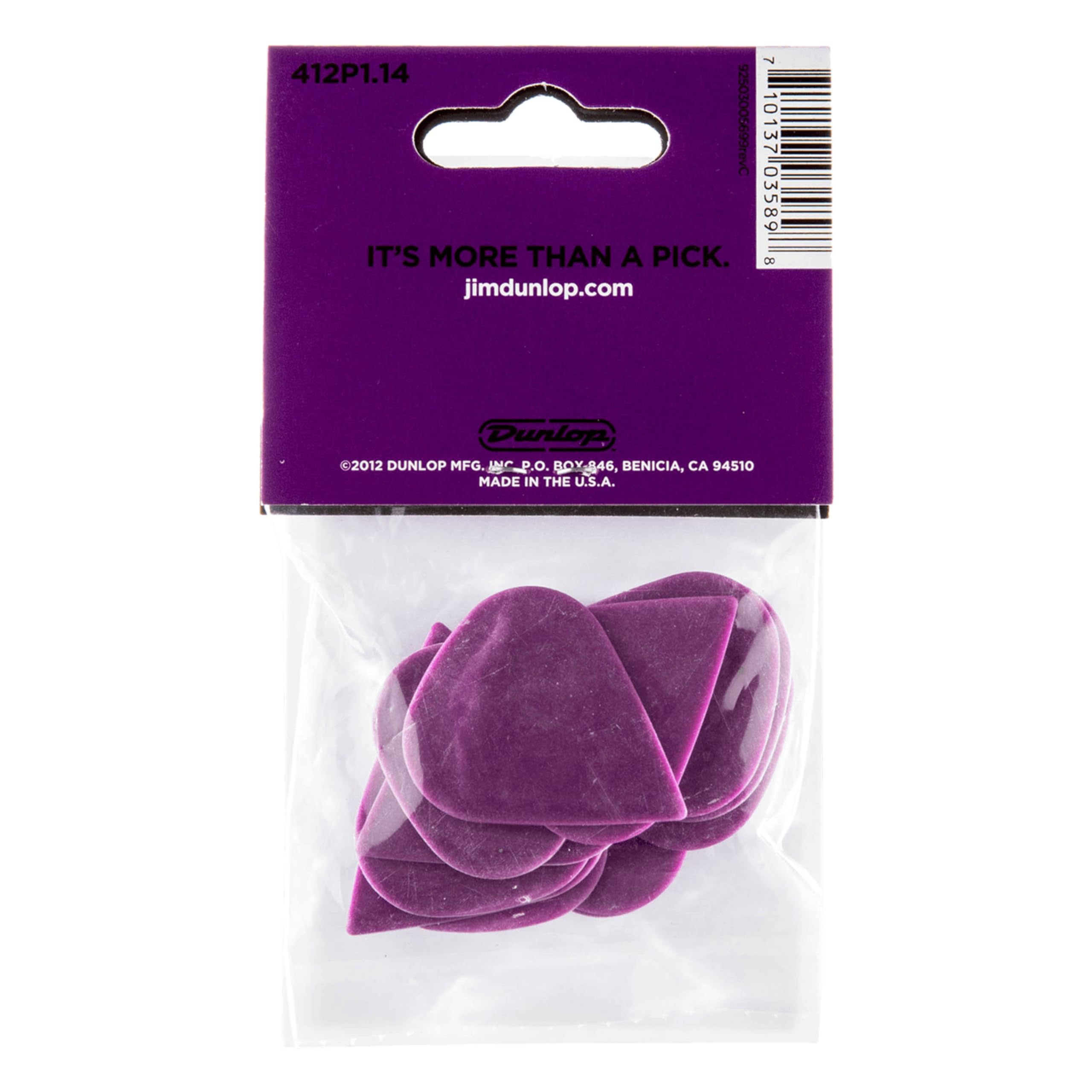 Dunlop Sharp 412 Picks 1.14" violet. x12 - Zestaw kostek