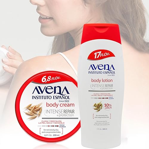 Miniatura 5 de Avena Instituto Espanol Intense Repair Protection, loción corporal para pieles sensibles, alivia la piel, emoliente intenso, piel suave y brillante,