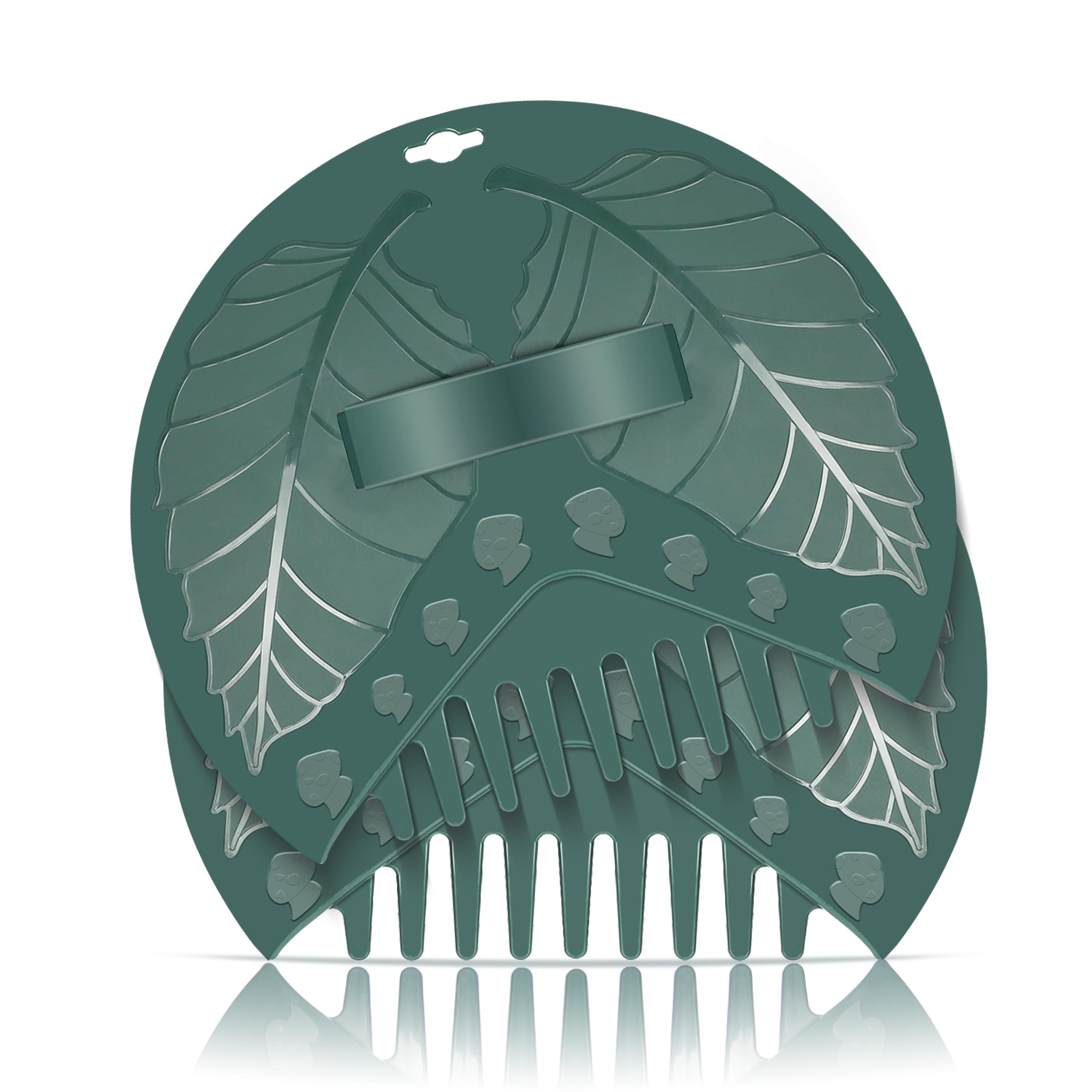 ORIENTOOLS Juego de 2 rastrillos de mano mejorados para recoger hojas, recortes de hierba, recogedores de basura para jardín, juego de 2