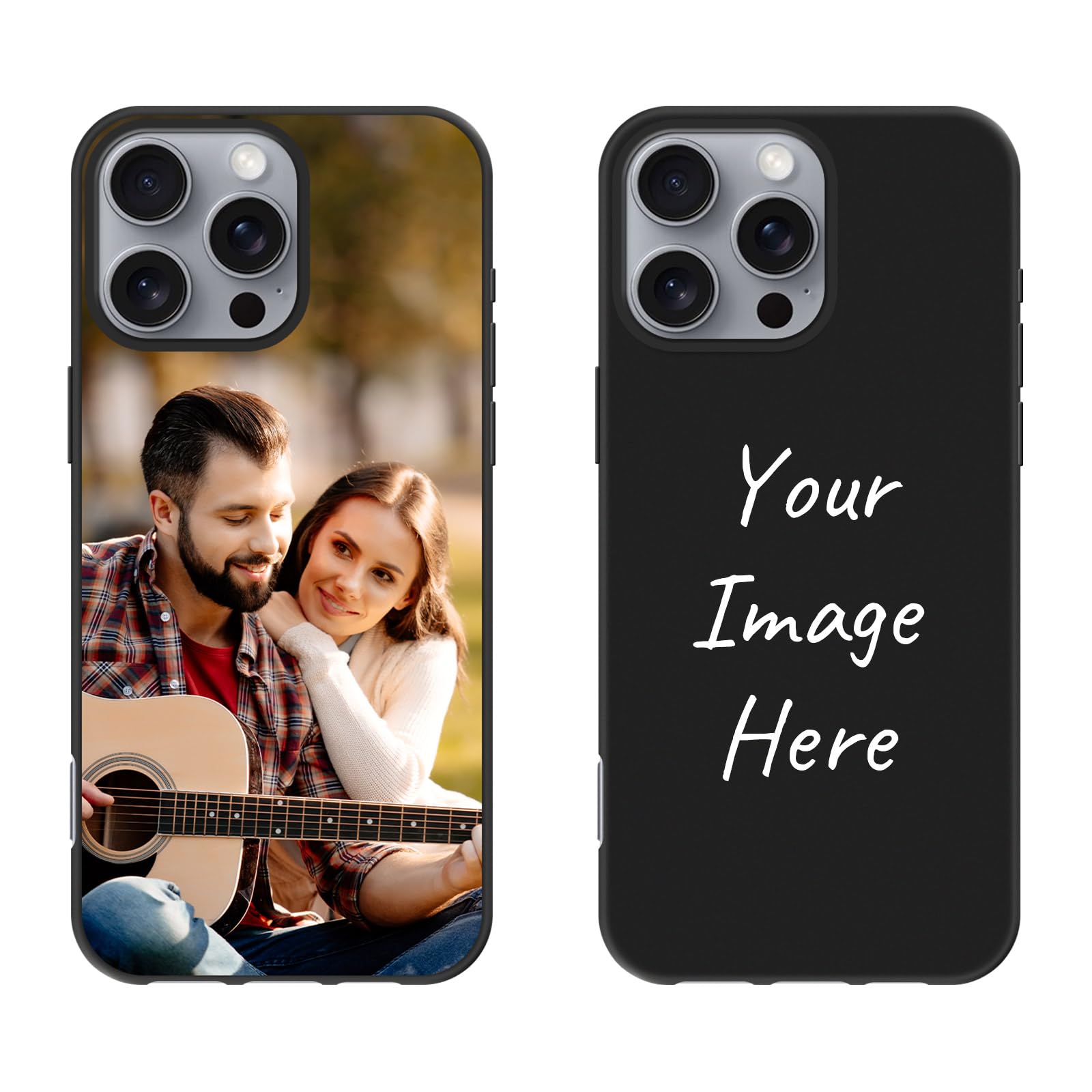 KakaTify Custom Phone Case for iPhone 16 Pro Max Multi-Picture Collages Cases Personalized Photo Text Image Name Logo Cover Customized Design Your Own