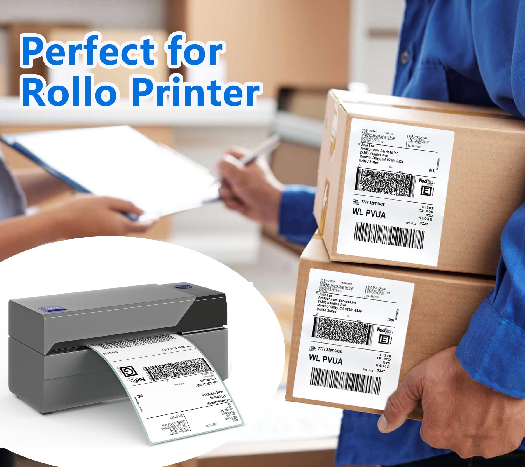 4x6 Fanfold Shipping Labels Bulk Pack Of 4000 Direct Thermal Shipping  Labels - 4x6 Inch, Fanfold, For Zebra & Rollo Printers Avery Address &  Shipping Labels