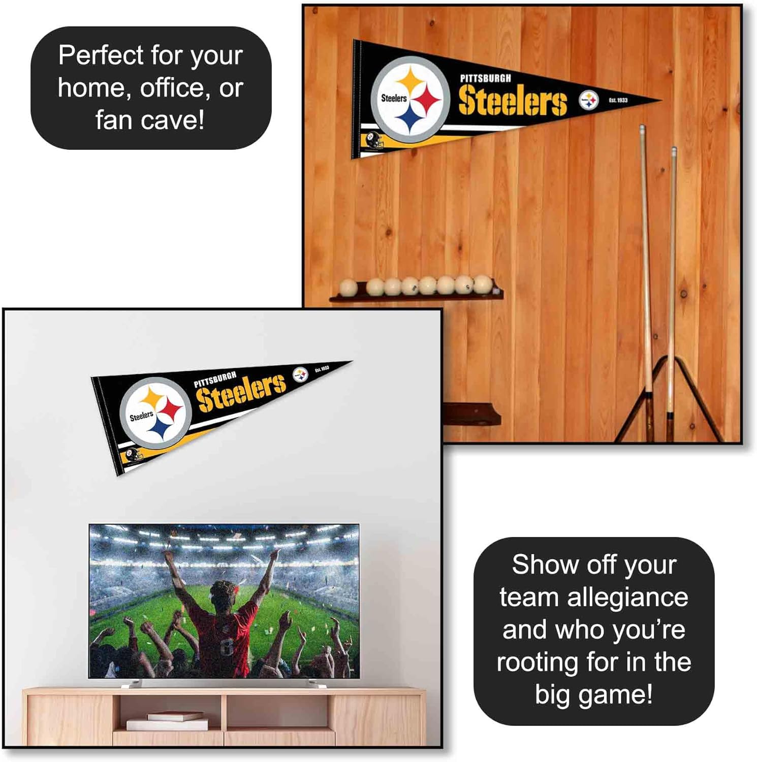 Pittsburgh Steelers Pennant Banner Flag - Image 3