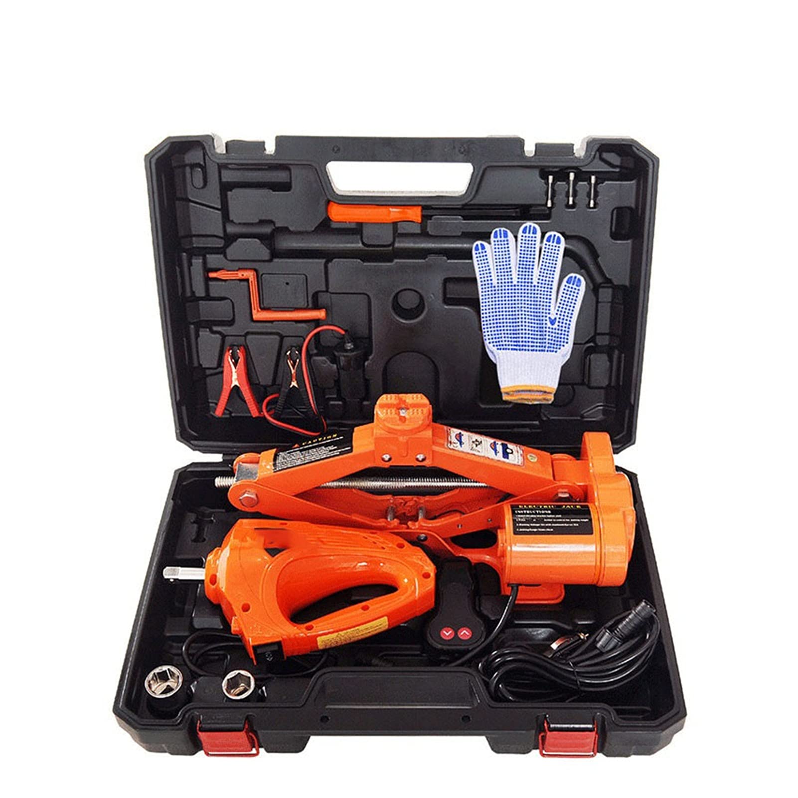 QUSYZD Trailer Jack, Car Electric Jack Set 2T Wrench,
