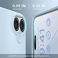 Vista 982 de GONEZ Funda de silicona para iPhone 15 Pro Max, compatible con Magsafe, protector de cámara + protector de pantalla, forro de microfibra suave Negro