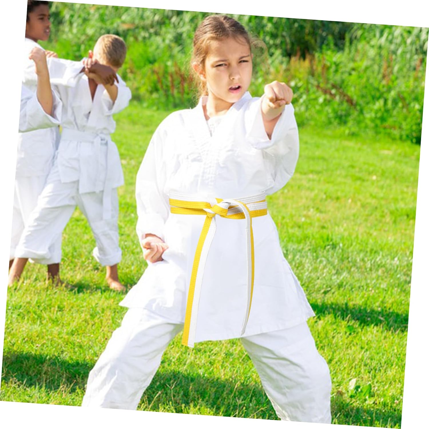 Judo Belt Karate Ribbon Taekwondo Ranking Belt for Tai Chi Boxing Weight Lifting