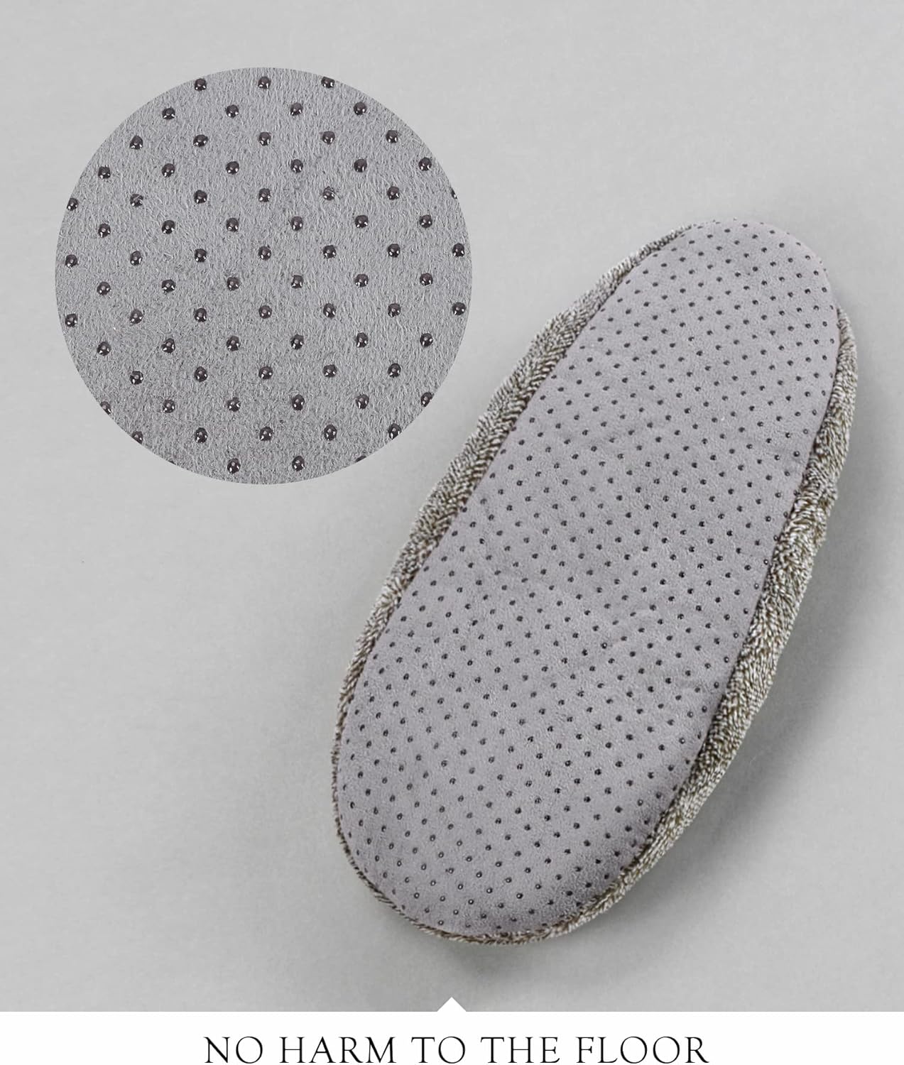 DICUIRD Mens Soft Soles Slipper Socks With Grippers, Cozy&Warm Sherpa Lining Slippers With Non Skid Bottoms, Fuzzy House Slippers - Image 3