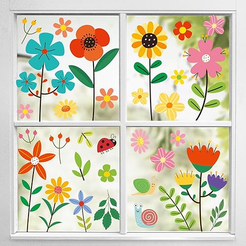 Miniatura 19 de Adhesivos de ventana de Navidad, 9 hojas, calcomanías de ventana de Navidad, 167 calcomanías estáticas para ventanas de vidrio, decoración navideña