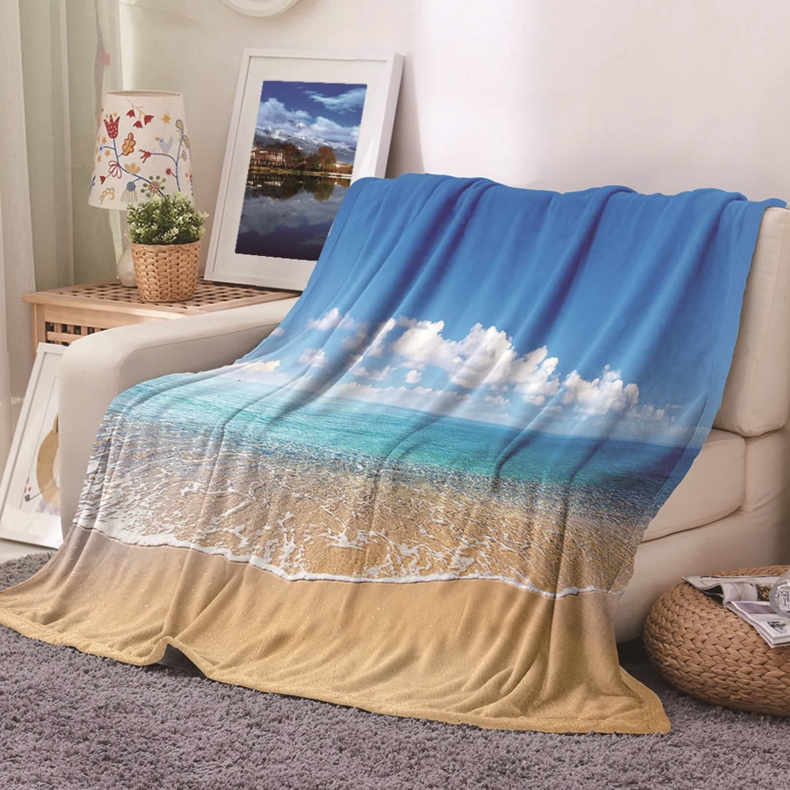 Plaid en flanelle haut de gamme KnSam douceur premium 100x150cm