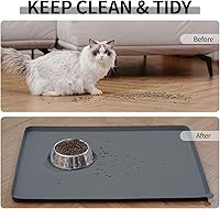Vista 6 de Tapete de silicona para cuenco de perro y gato, antiadherente, para alimentos, impermeable, varios colores, tamaños y propósitos