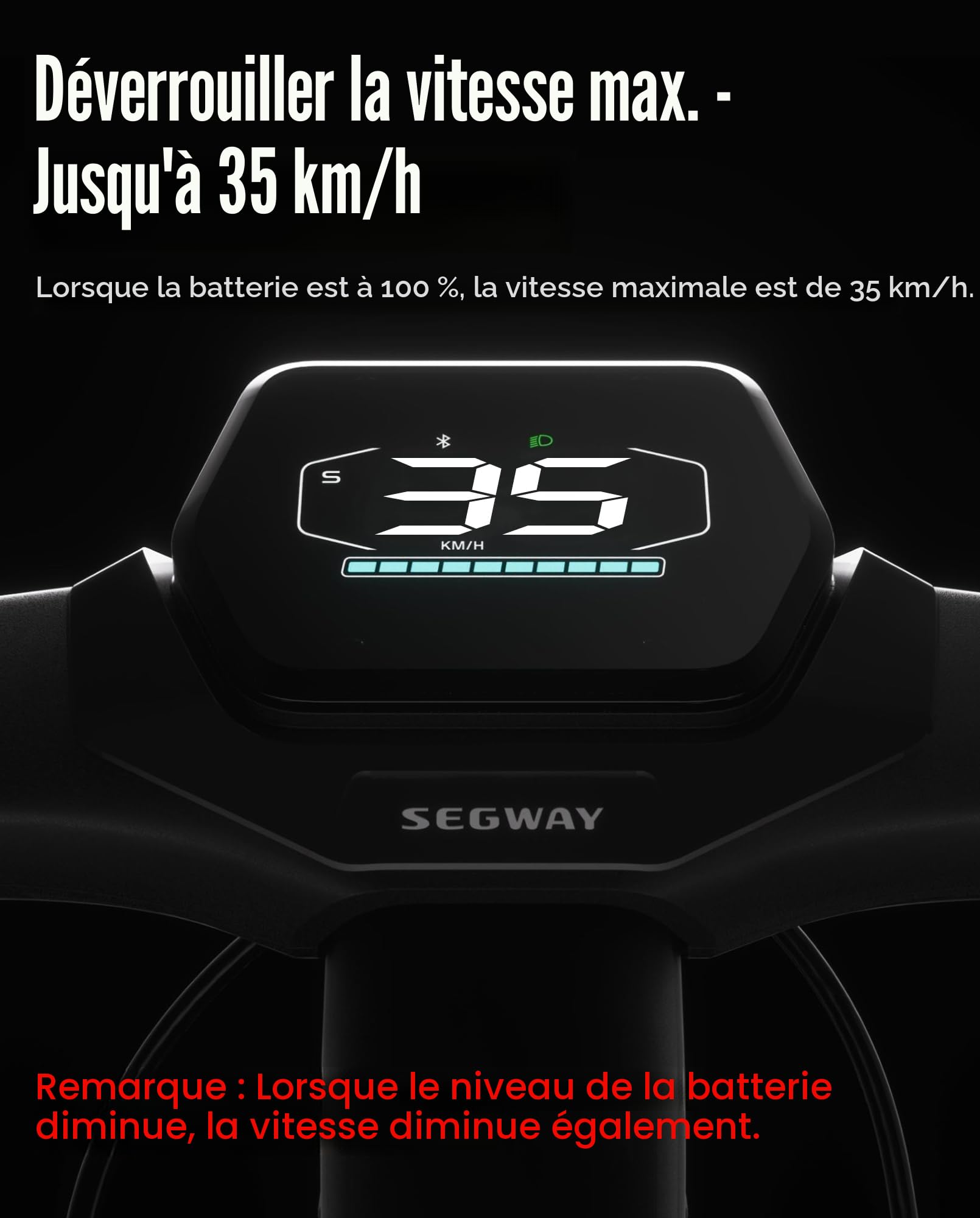 Câble de libération de Vitesse maximale de 35 km/h Personnalisé Compatible avec Segway Ninebot ZT3 PROE, Accessoires pour la Ligne de Vitesse de 35 km/h Conception Durable
