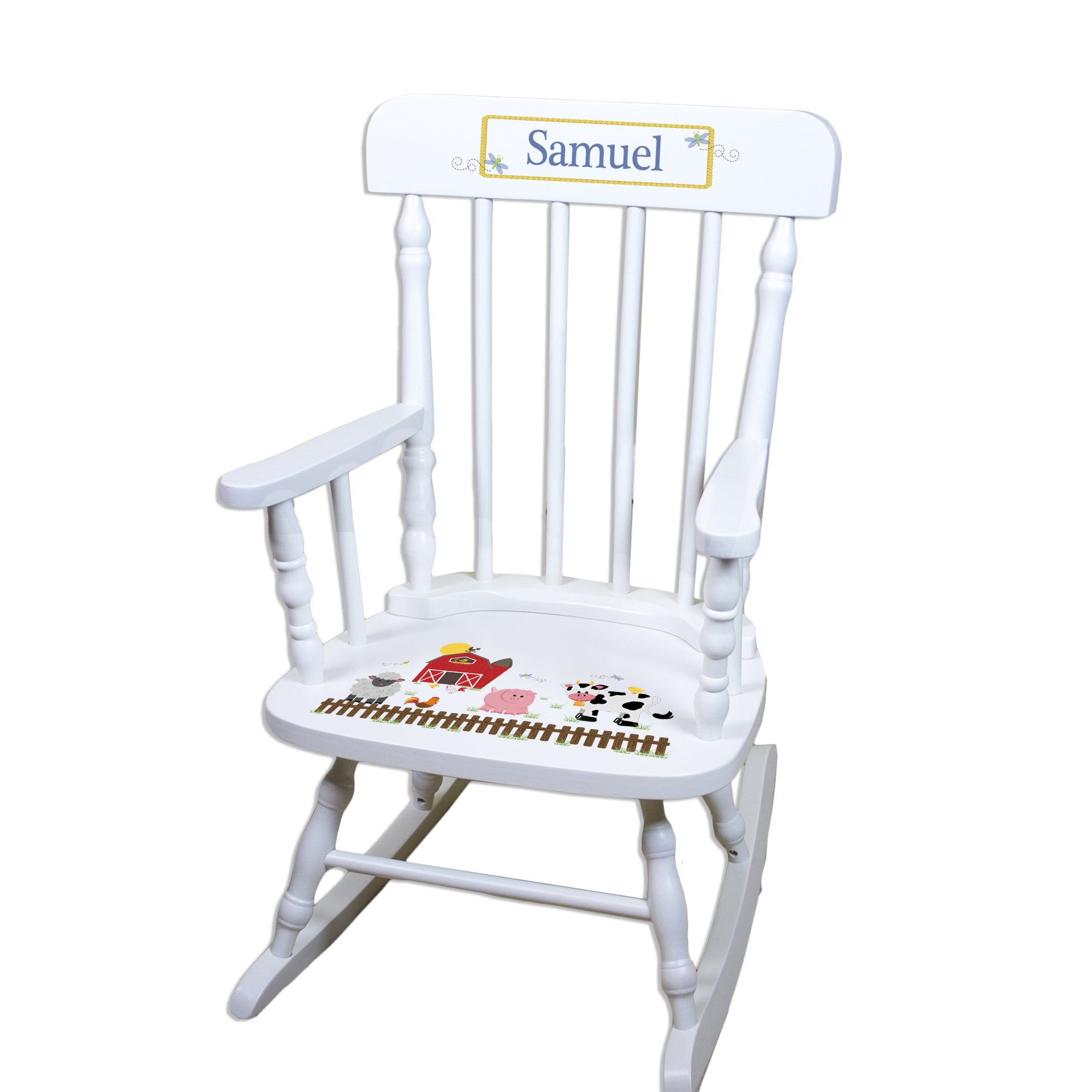 My Bambino Children's Personalized Farm Rocking Chair Nursery Barnyard Theme