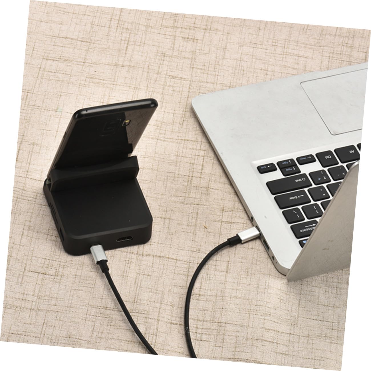 Homoyoyo Adaptador de Concentrador USB-c Soporte para Teléfono, Expansor de Puertos USB, Diseño Compacto para Viaje y Oficina