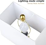 28" Lampes de table côtières pour le salon 2, Lampes de chevet avec lumière de nuit, USB Ports A+C, moderne Sea Shell Bedside Night Stands Light pour Beachy Cottage Decor (Or)