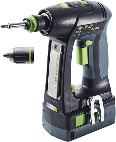 C 18 Li Plus Cordless Drill (574738) with Systainer Case + 2x BP 5.2 Ah Batteries + TCL 6 Charger
