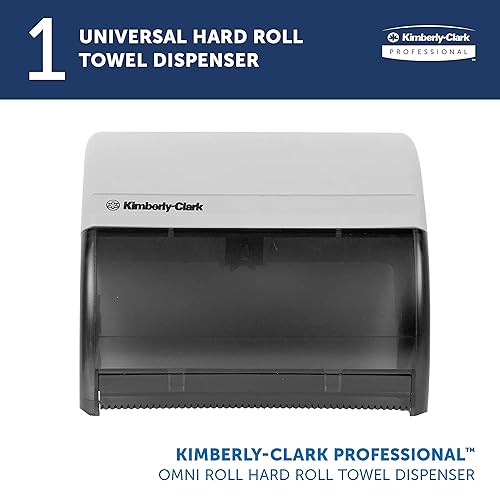 Miniatura 2 de Kimberly-Clark Professional™ Omni Roll - Dispensador de toallas de rollo duro (09746), negro, para toallas de rollo de núcleo de 1.5 pulgadas,