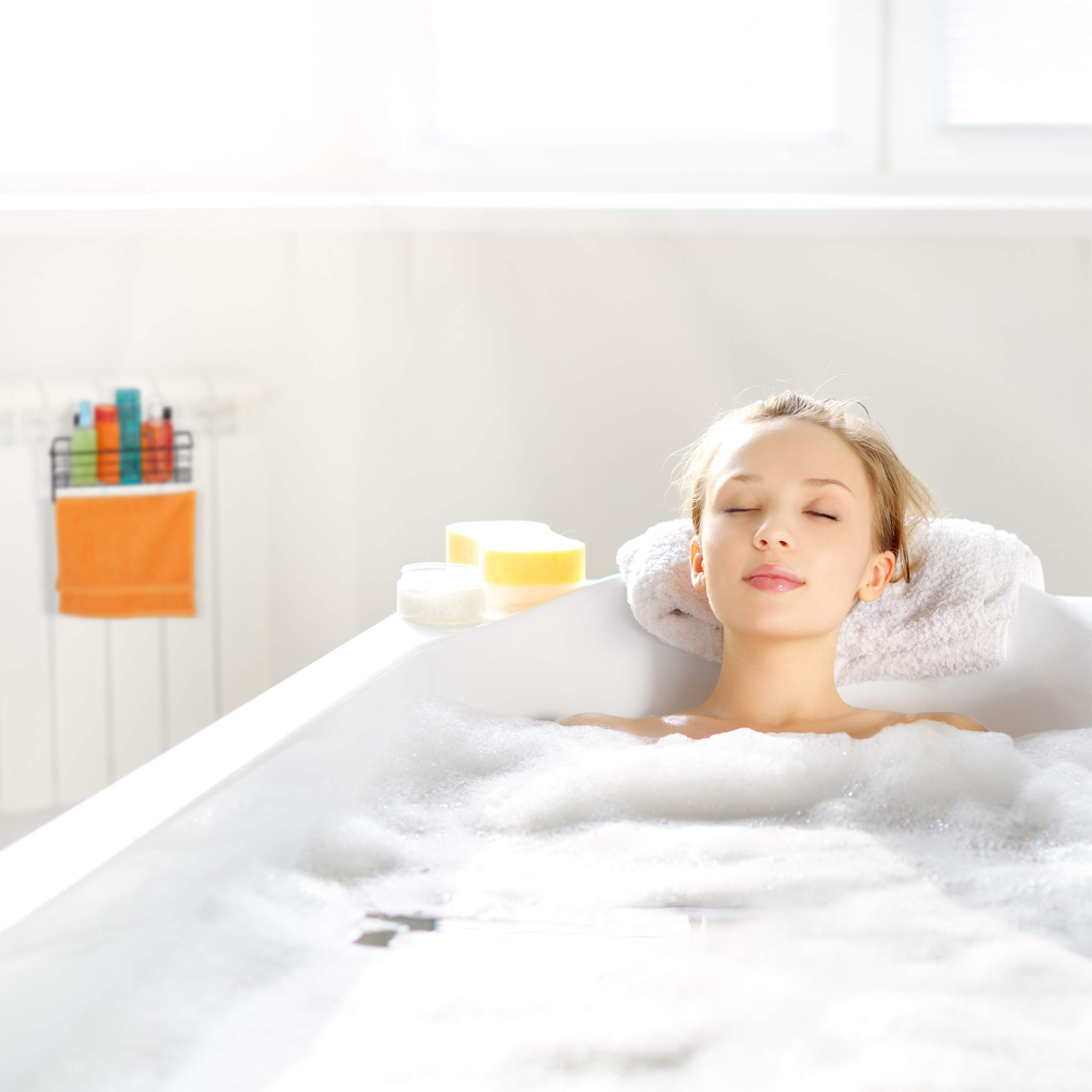 Relaxdays Portaspezie da Appendere, Mensola con Portasciugamani, Cucina & Bagno, Portascottex, HLP: 18x31x17cm, Bianco