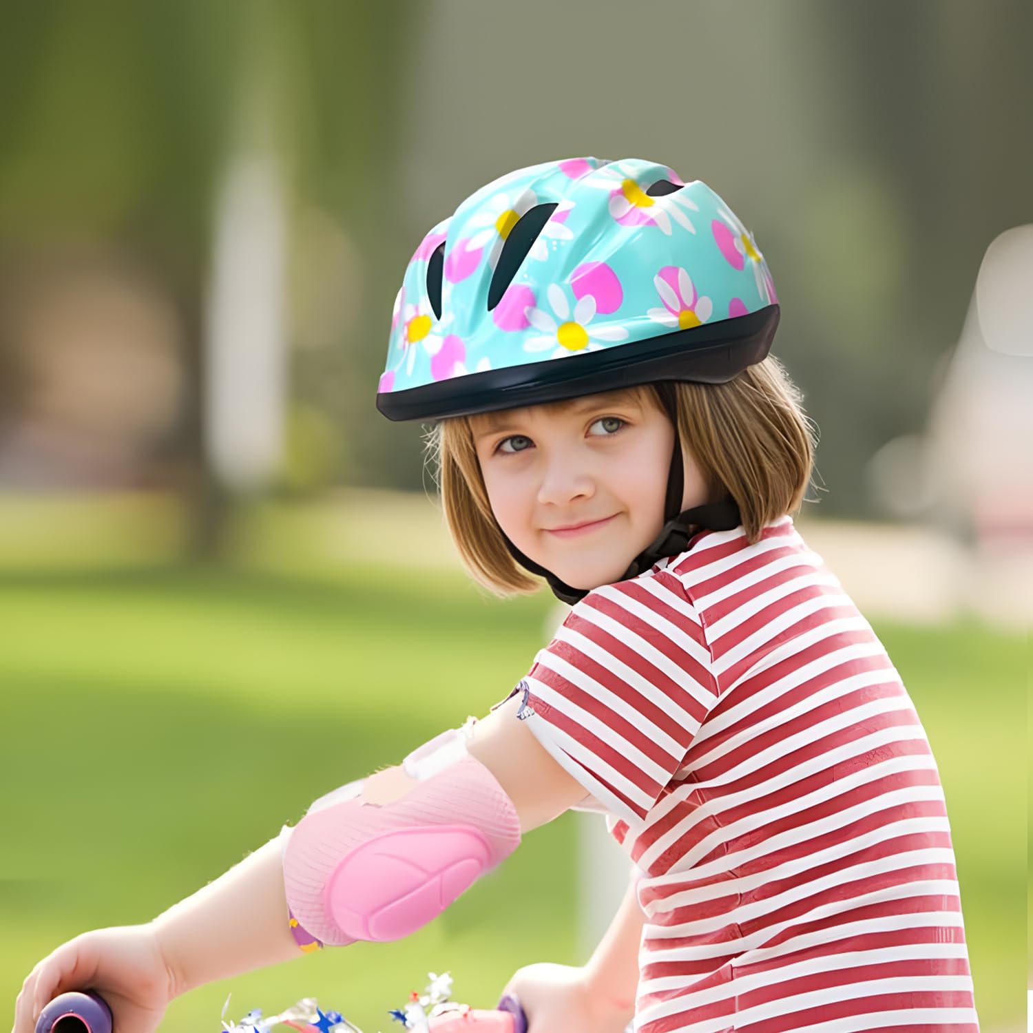 Girl Helmet For Bike,Kids Bike Pink Helmet For
