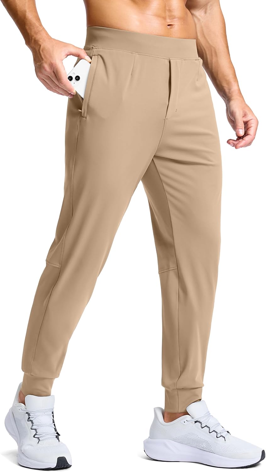 G Gradual Men's Golf Joggers Pants with Zipper Pockets Stretch Sweatpants Slim Fit Track Pants Joggers for Men Work Running