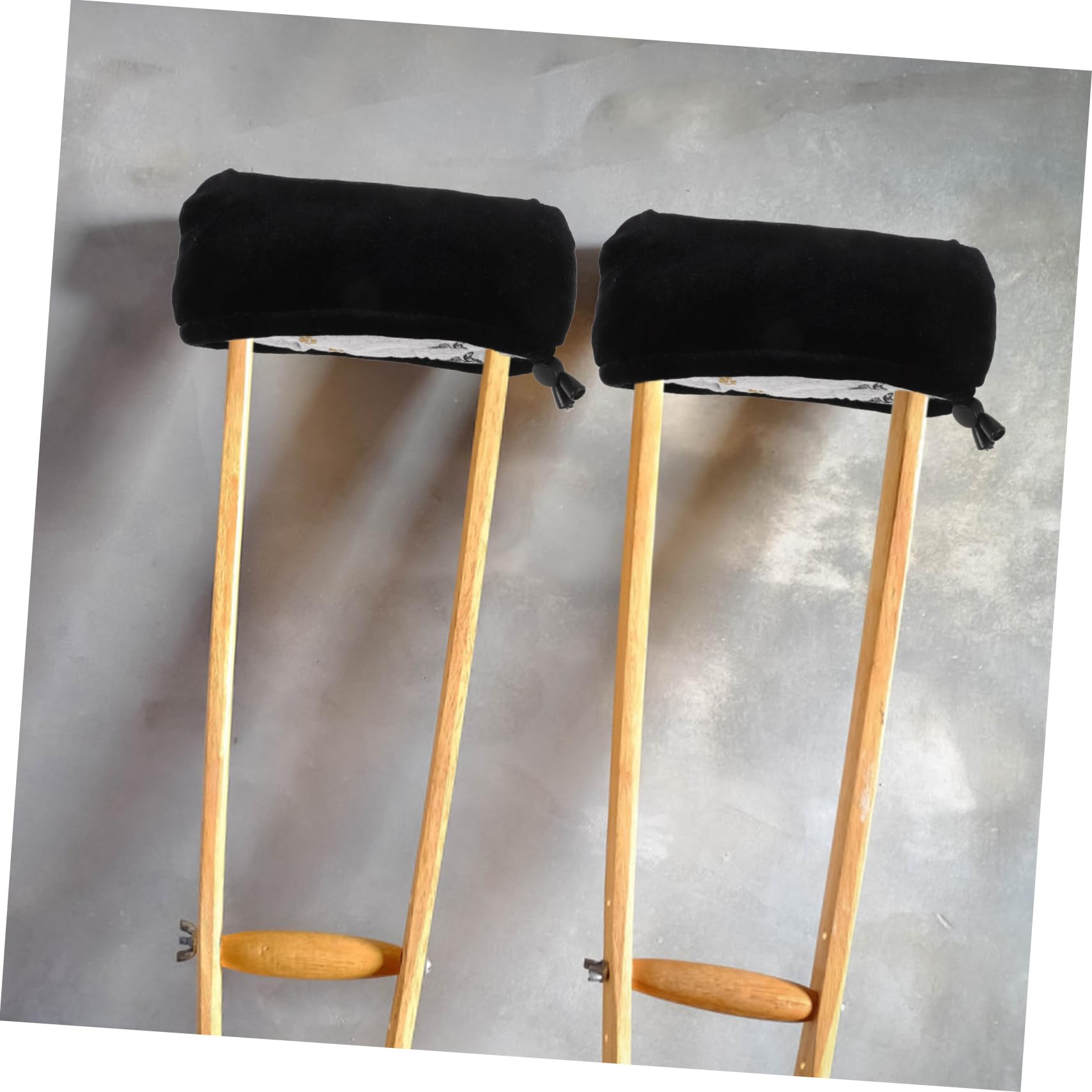 SHERCHPRY 2 Pares Juego De Palillos De Muletas Almohadilla Portátil Muleta Espuma Almohadillas Fosa Cojines Para Muletas Universal Ligero Reutilizable Apoyo Sudor Negro Terciopelo