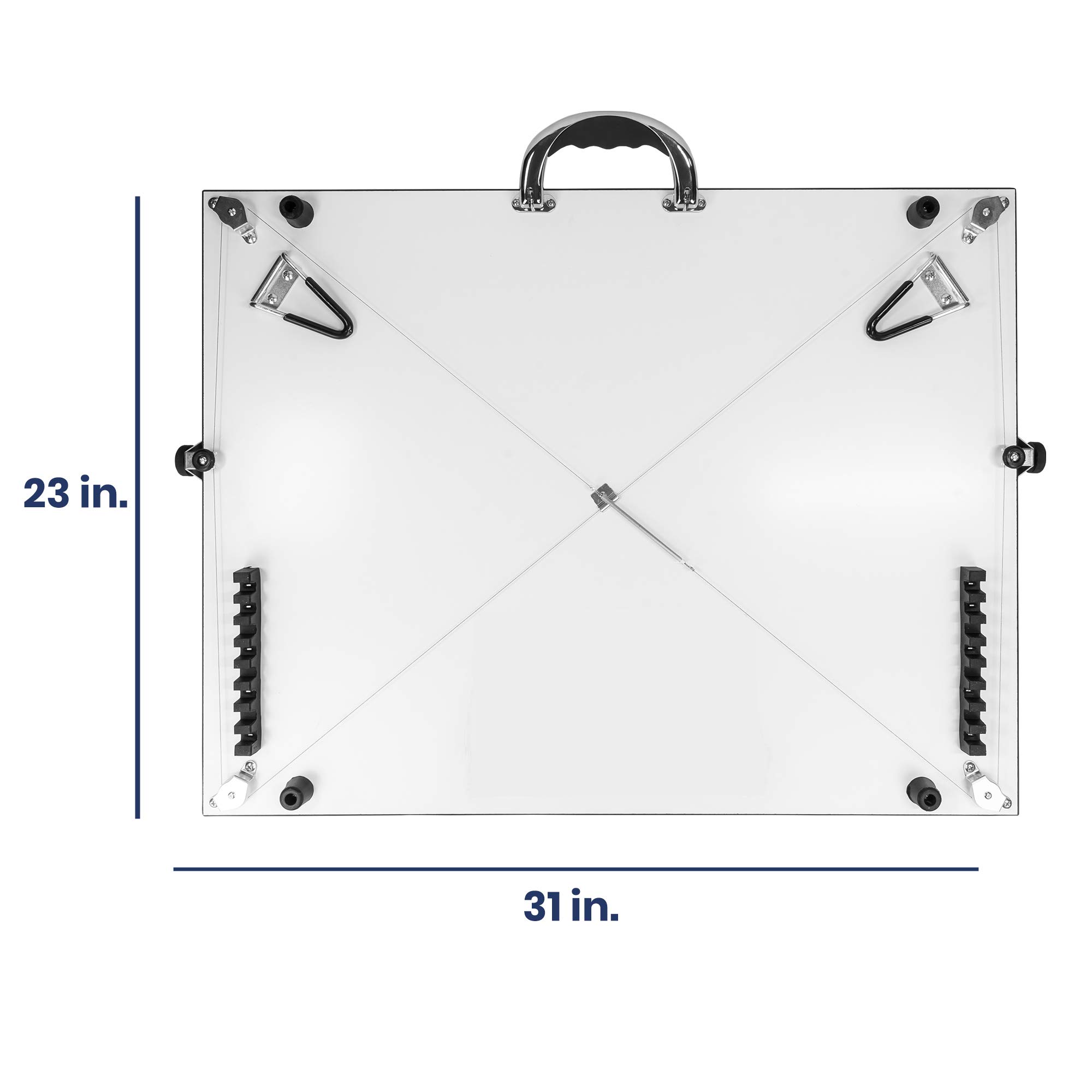 Pacific Arc Tisch-Malbrett mit Parallelstange, Weiß, 58,4 x 78,7 cm