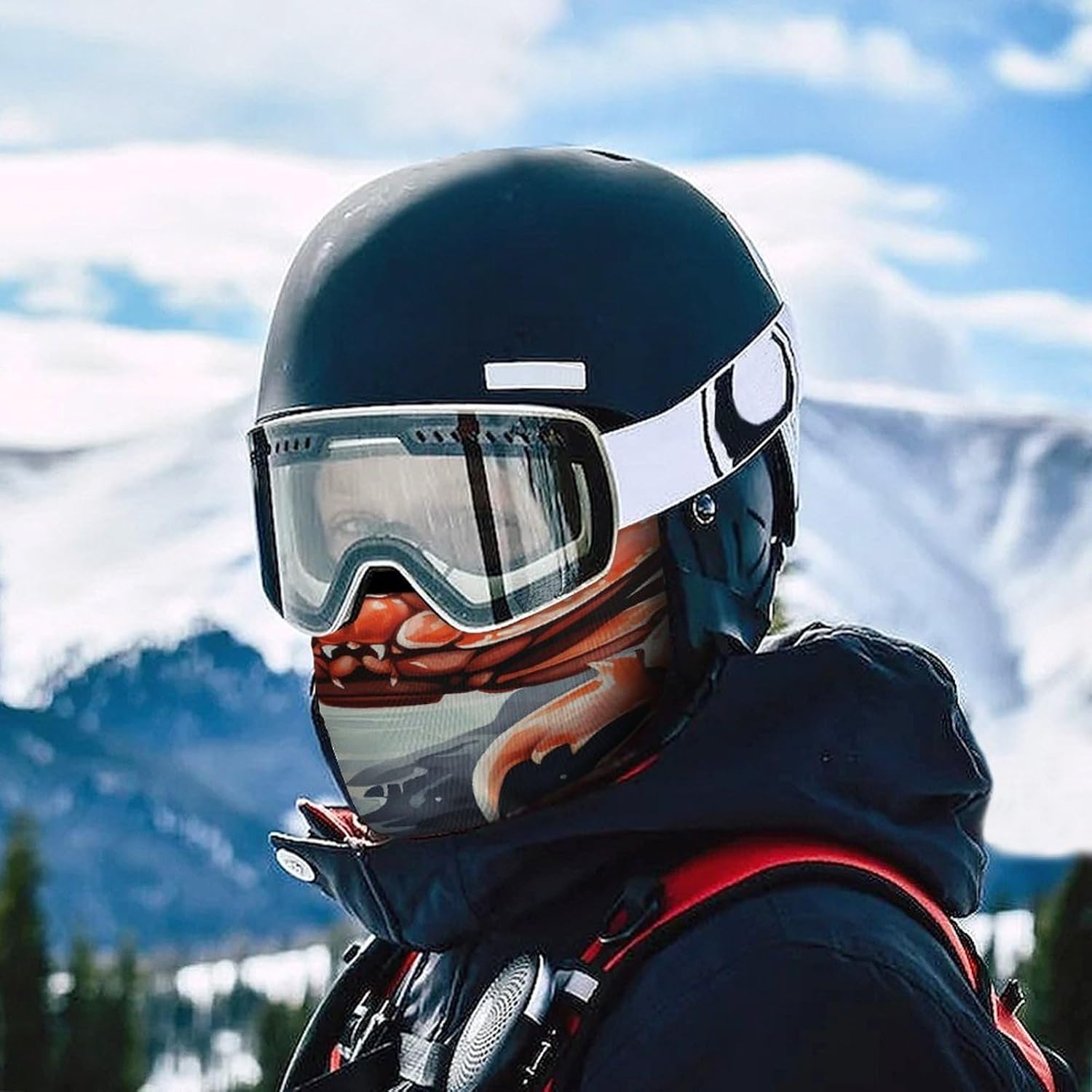 Balaclava Face Mask for Men Women Sun Protection Full Face Cover | Breathable Red Crab Sea Full Face Mask Windproof Ski Mask Motorcycle Helmet Lining for Outdoor Sport Cycling