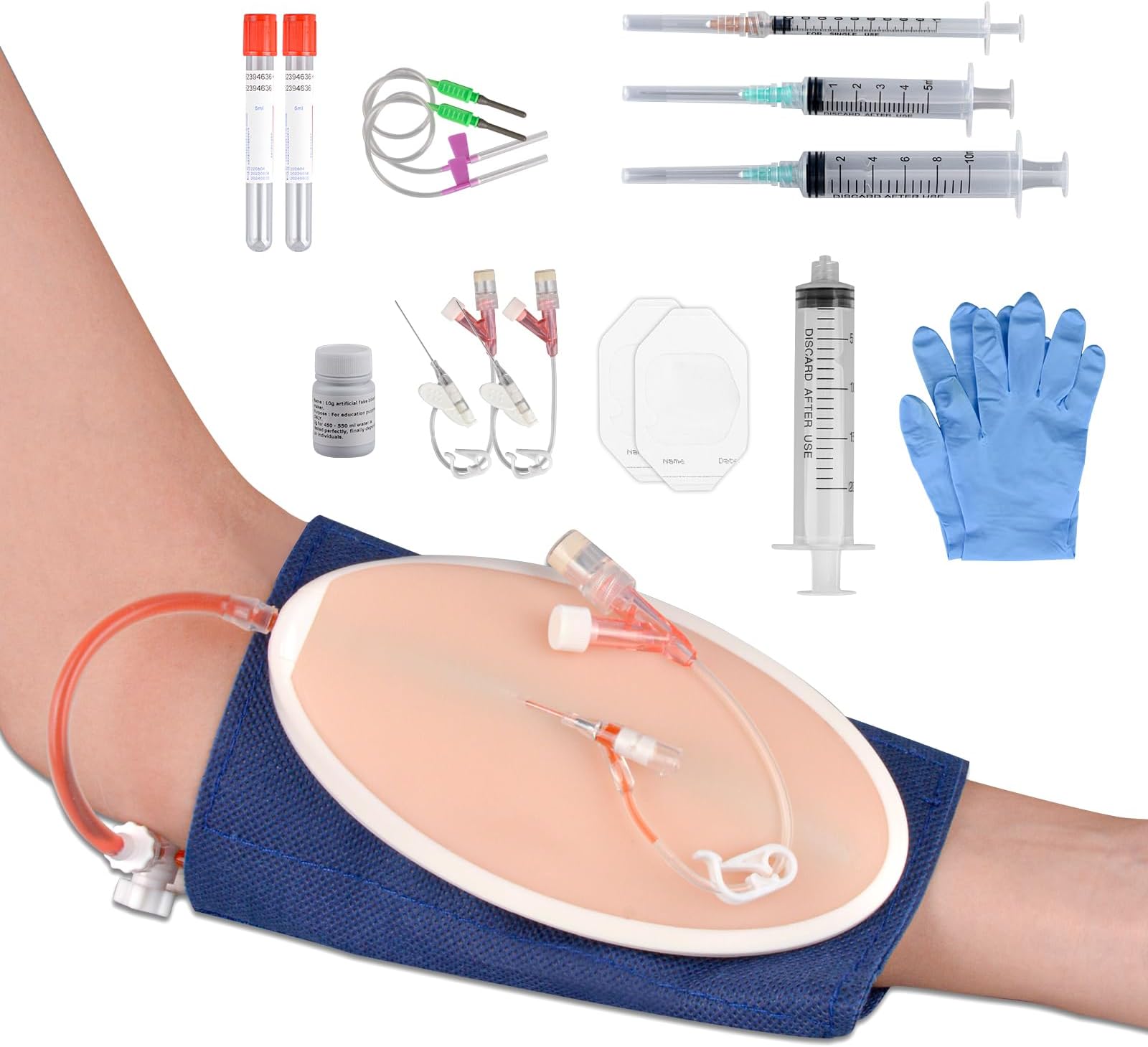 IV Insertion Practice Kit for Nursing Students, IV Nurse Starter Kit, Vein Puncture Kit for Injection Training