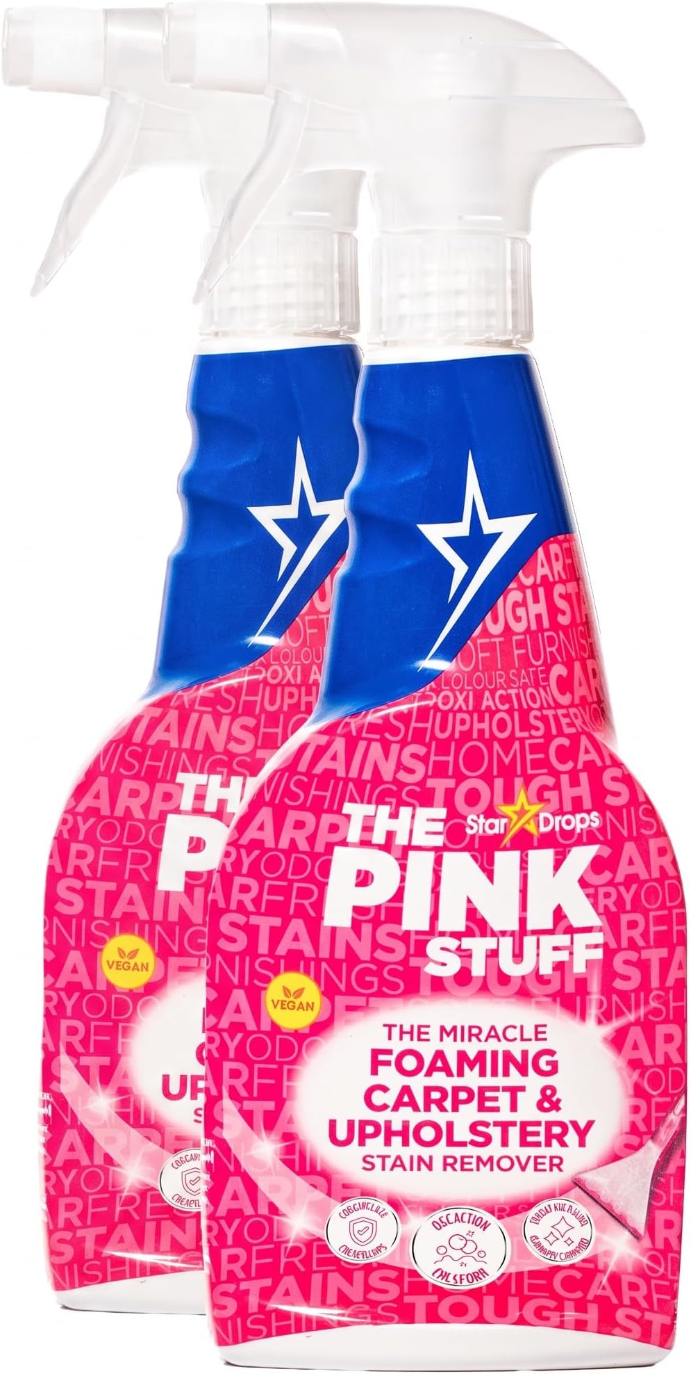 Stardrops - The Pink Stuff - The Miracle Foaming Carpet & Upholstery Stain Remover (Pack of 2)