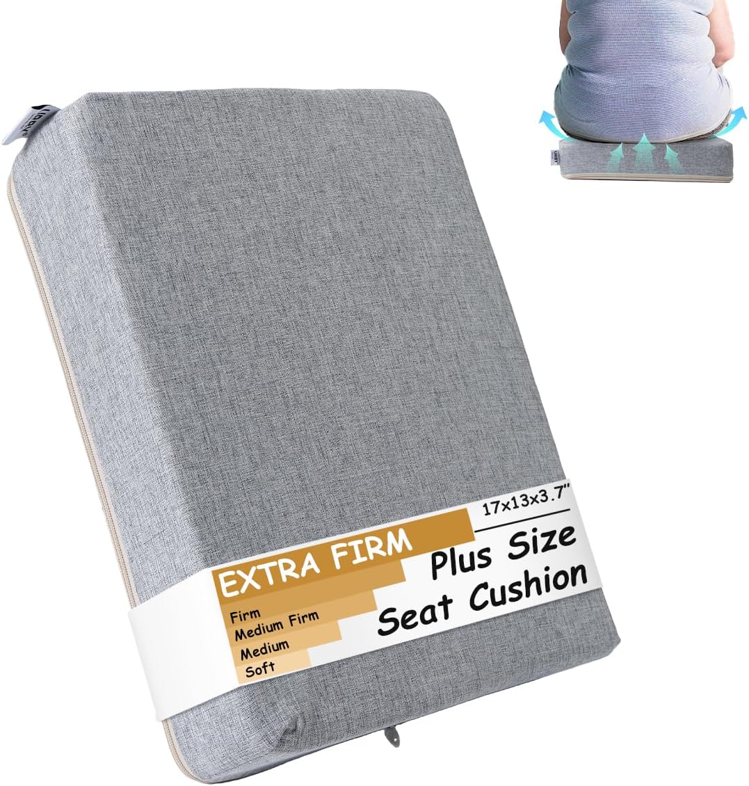 Urby XL Seat Cushion for Heavy People, Extra Large Butt Cushion for Long Sitting, Ideal as Lab Pillow & Bariatric Seat Pillow 250lbs for Office Chairs, Wheelchairs or Car Seats
