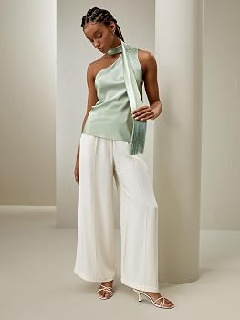 LilySilk Womens Pure Silk Tank Top Ladies One-Shoulder Vest with