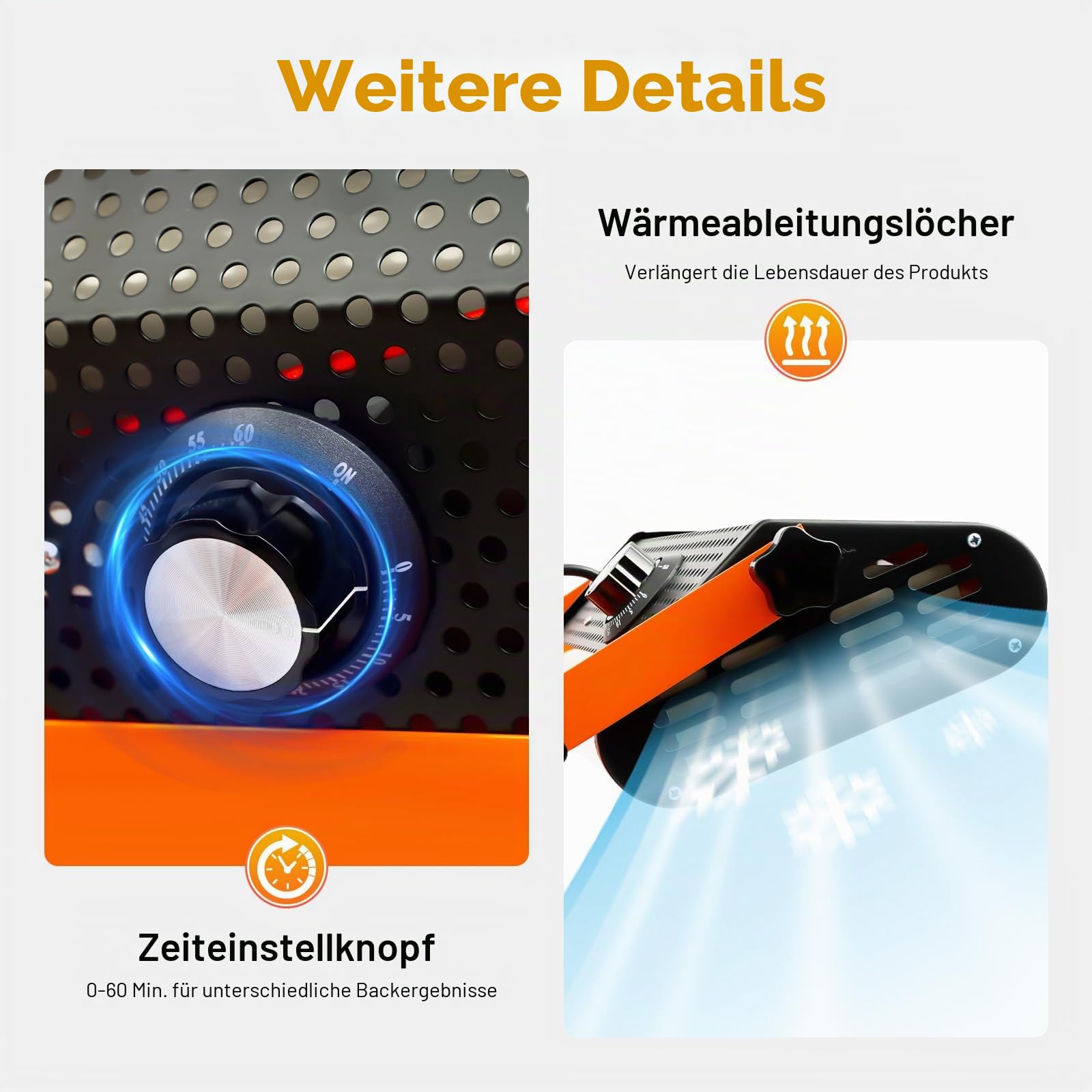 Lacktrockner Strahler Infrarotstrahler Heizstrahler Infrarot Lampe Auto 2000 W in Autolackierkabinen, lokale Lacktrocknung, Spachteltrocknung, Karosseriereparatur, Holzverarbeitung