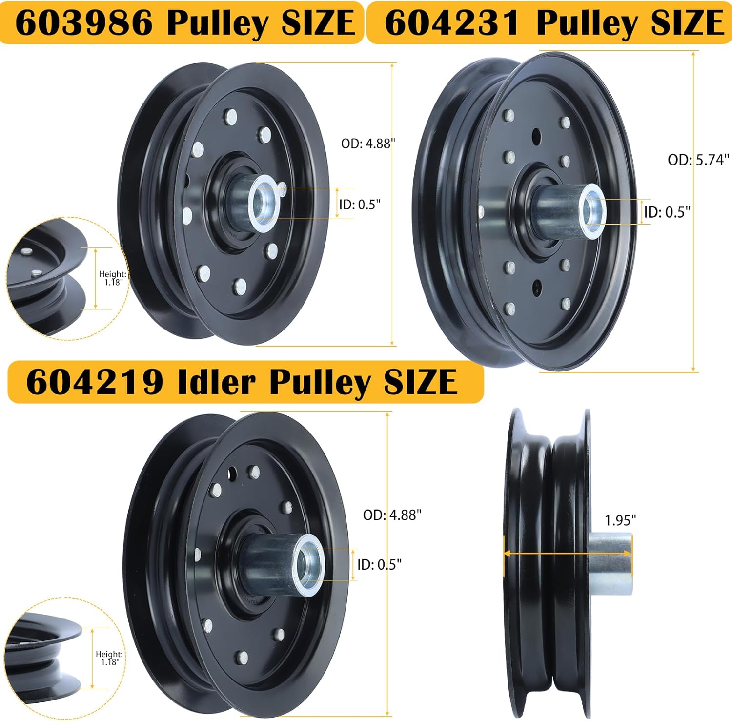 605512 Pulley with 604219 604231 Idler Pulley Replaces Hustler 604231 Idler Pulley 604231 Hustler Deck Pulley Hustler Raptor Pulley 603986 Hustler Part 604231 Pulley 605512 Hustler Deck Pulley
