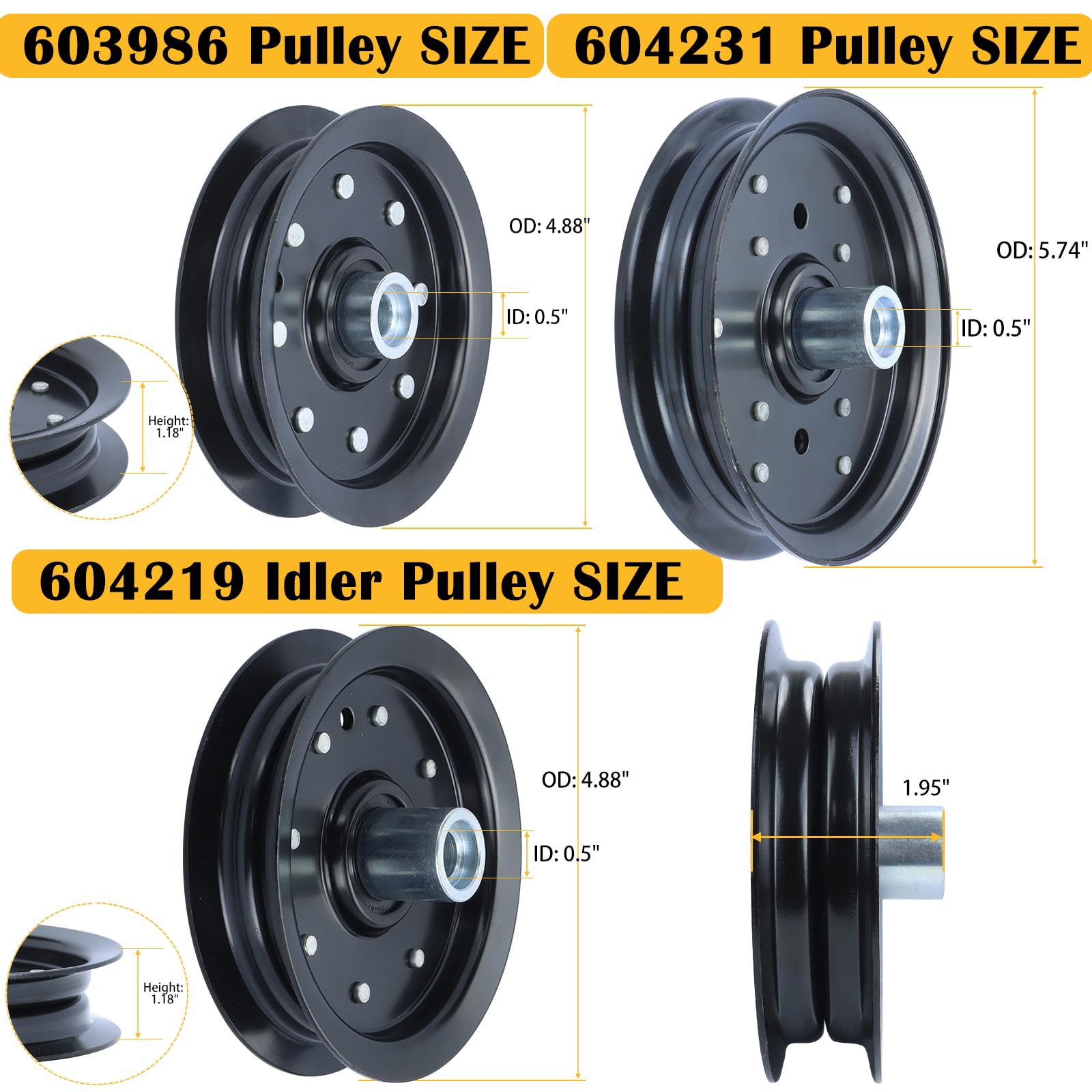 Hustler Idler Pulleys - Replacement Parts -8