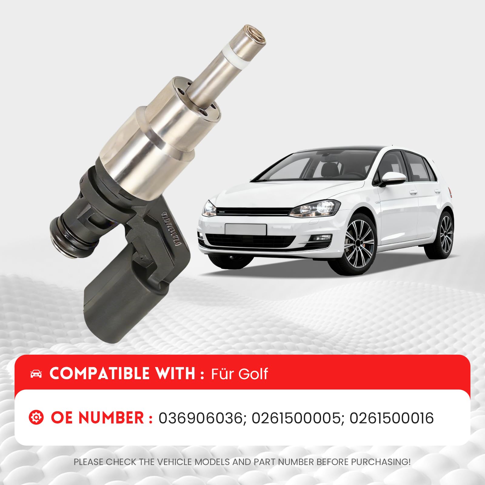 Dysze wtryskowe kompatybilne z dyszami wtryskowymi Golf B*o*r*a Polo (9N), pasuje do A2 8Z 1,6 benzyny 036906036 0261500005 0261500016