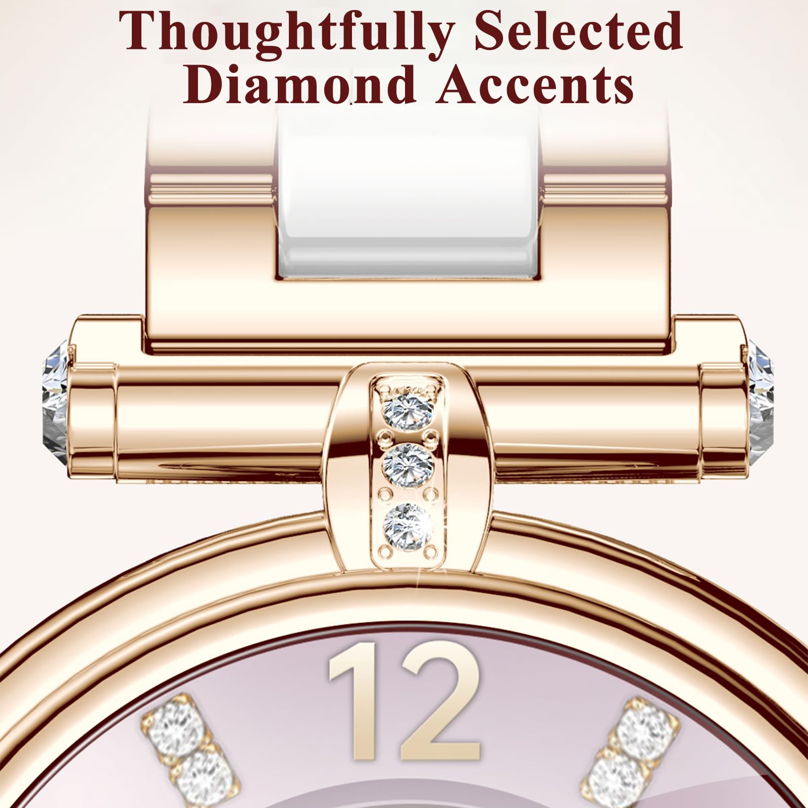 Smart Watches for Women with Diamonds 1.09