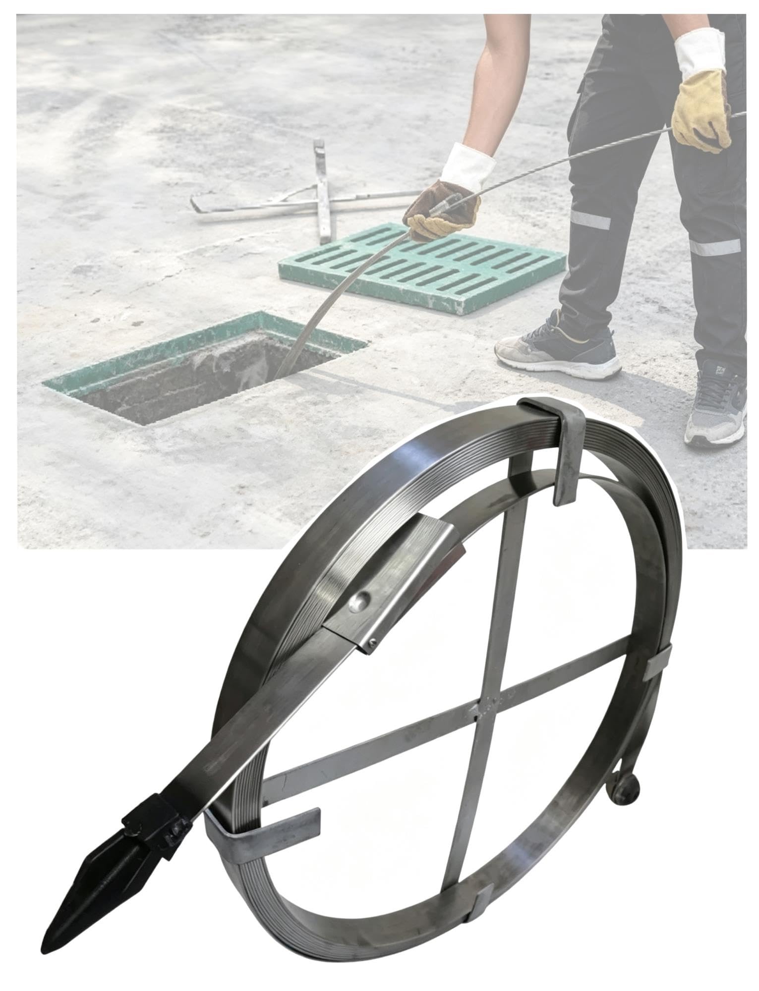 Cinta de acero 65Mn para desatascar tuberías, 2.5mm, 5-50m